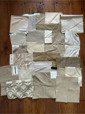 Designer Frabric for Upholstery Neutral, cream, beige colorways 24 pieces
